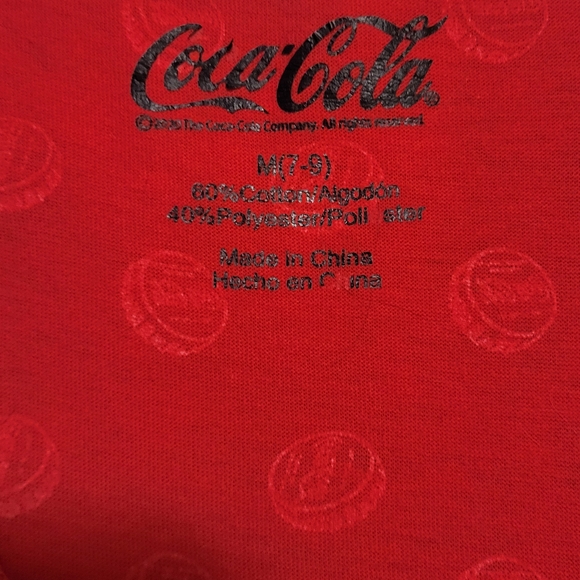 Coca-Cola Red With Silver Foil Logo Tank Med 7-9 - Picture 5 of 10